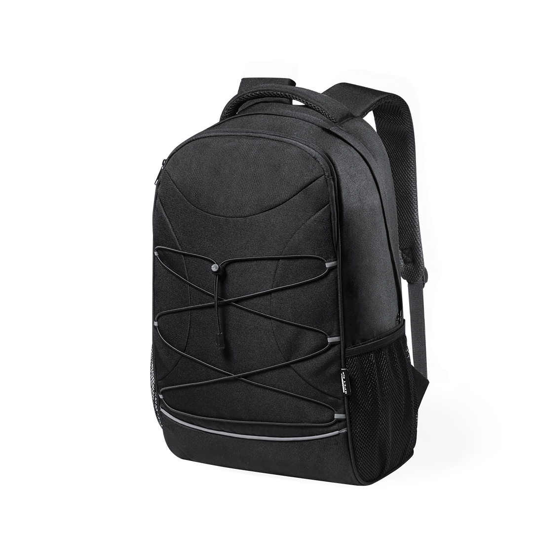 Mochila personalizada Berny urban de RPET 600D con banda reflectante - Mochilas personalizadas - Regalo Promocional Personalizado