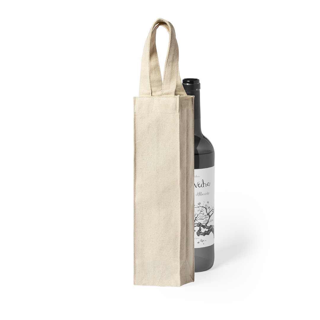 Bolsa personalizada Yaiza de canvas para botella de vino - Hogar - Regalo Promocional Personalizado