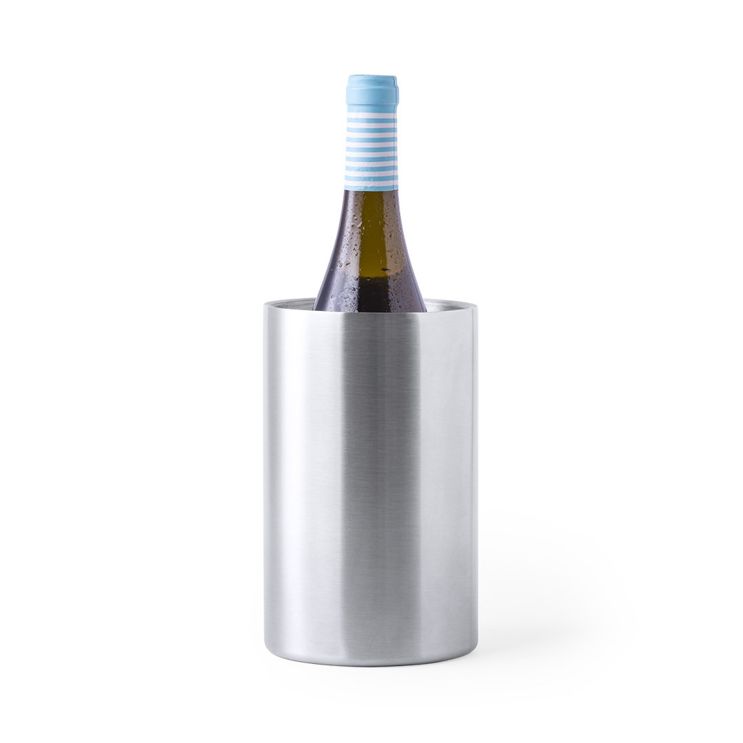 Enfriador personalizado Nohan de acero inox mate para 1 botella - Otros accesorios bodega - Regalo Promocional Personalizado - vista alternativa
