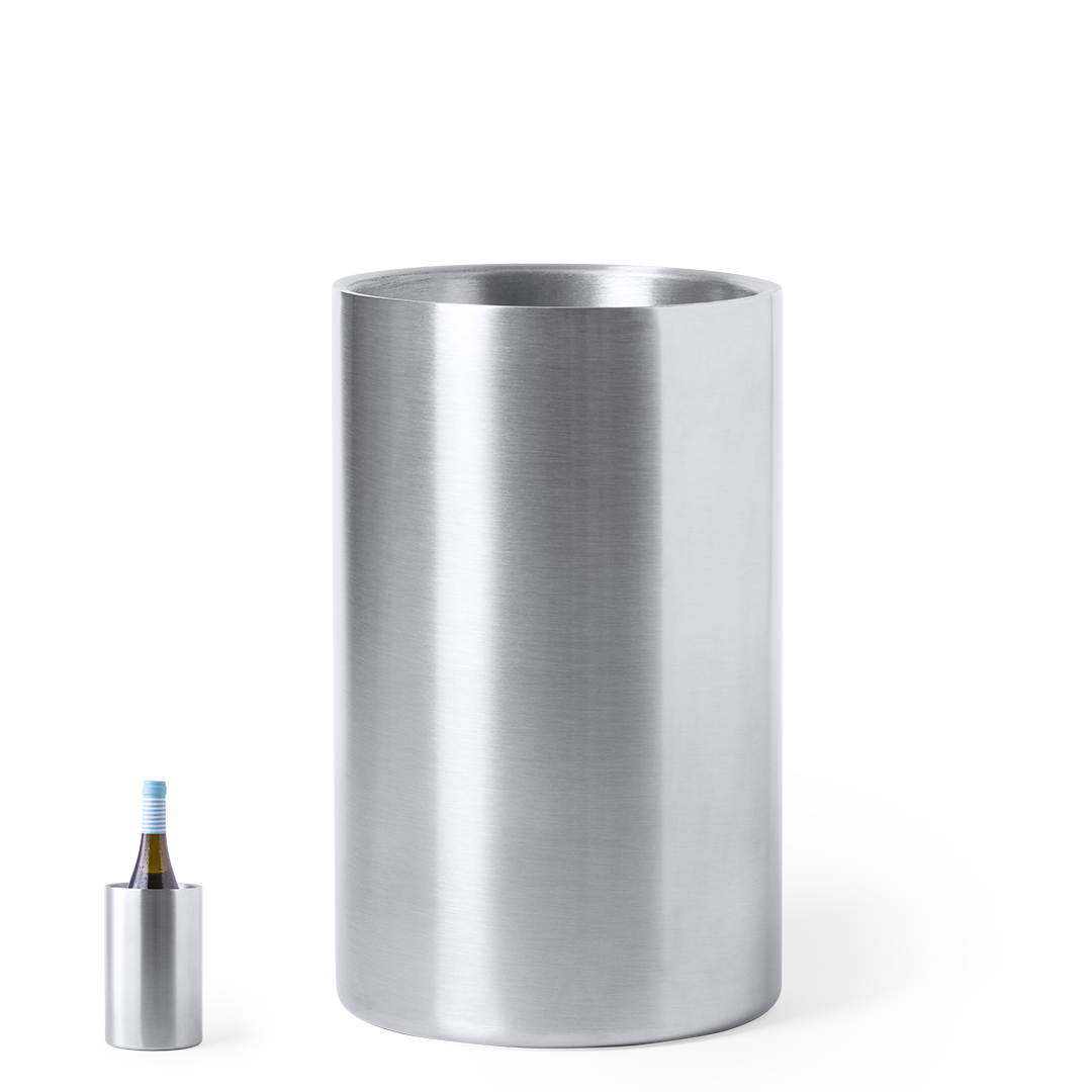 Enfriador personalizado Nohan de acero inox mate para 1 botella - Otros accesorios bodega - Regalo Promocional Personalizado