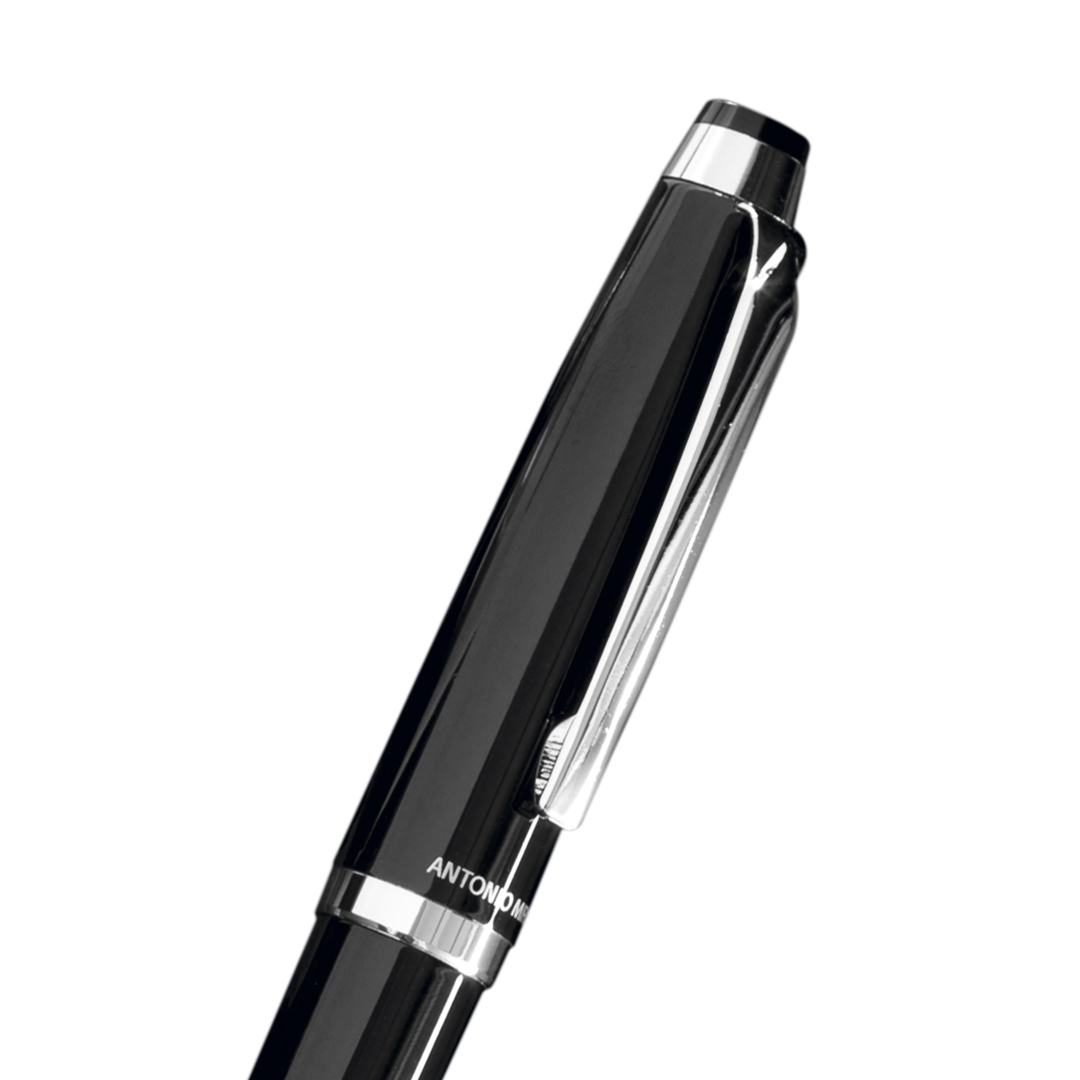 Bolígrafo personalizado Antonio Miró Dayo bicolor negro con estuche - Set de escritura personalizados - Regalo Promocional Personalizado - imagen 4