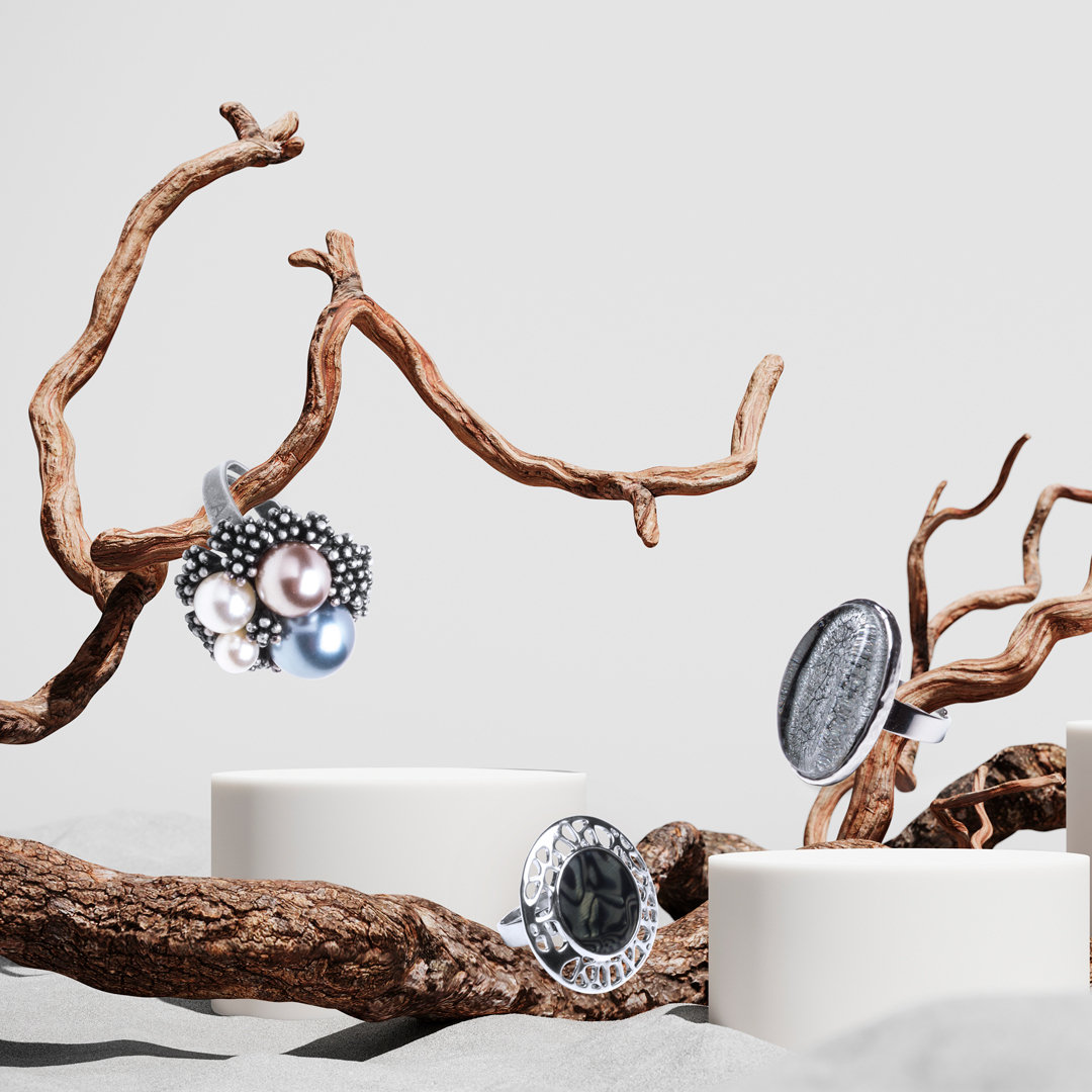 Anillo Ajustable Pleus Antonio Miró perlas sintéticas