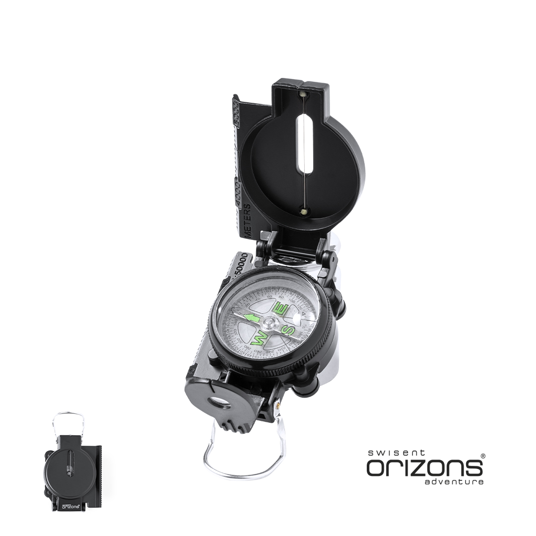 Brújula personalizada Saida Orizons de aluminio con alta precisión - Deporte y aventura - Regalo Promocional Personalizado