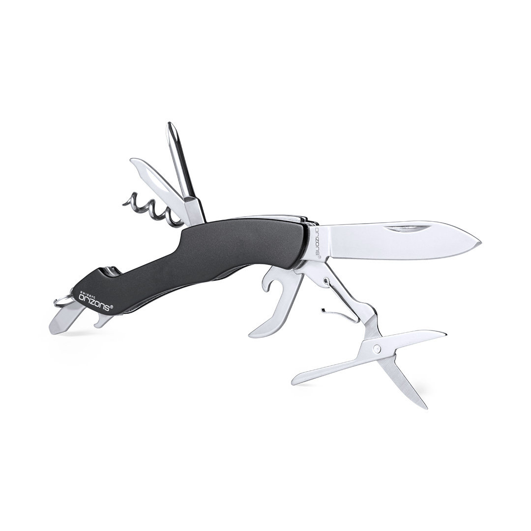 Navaja multiusos personalizada Klent Orizons de aluminio 10 funciones