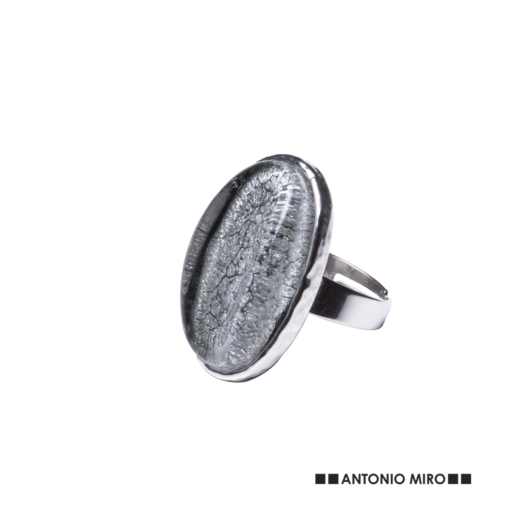 Anillo Ajustable Hansok Antonio Miró metal resina