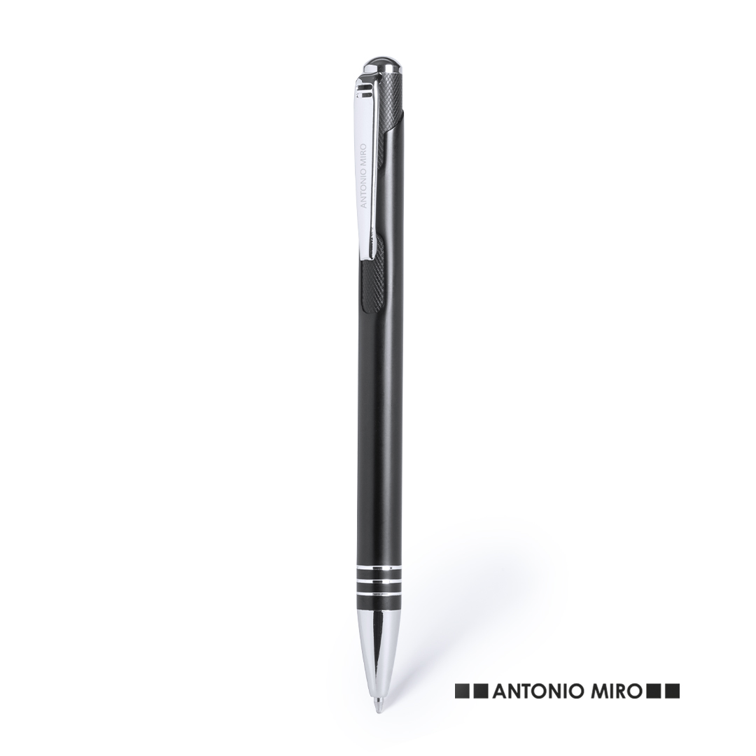 Bolígrafo personalizado Antonio Miró Helmor de aluminio con trama de carbono - Set de escritura personalizados - Regalo Promocional Personalizado