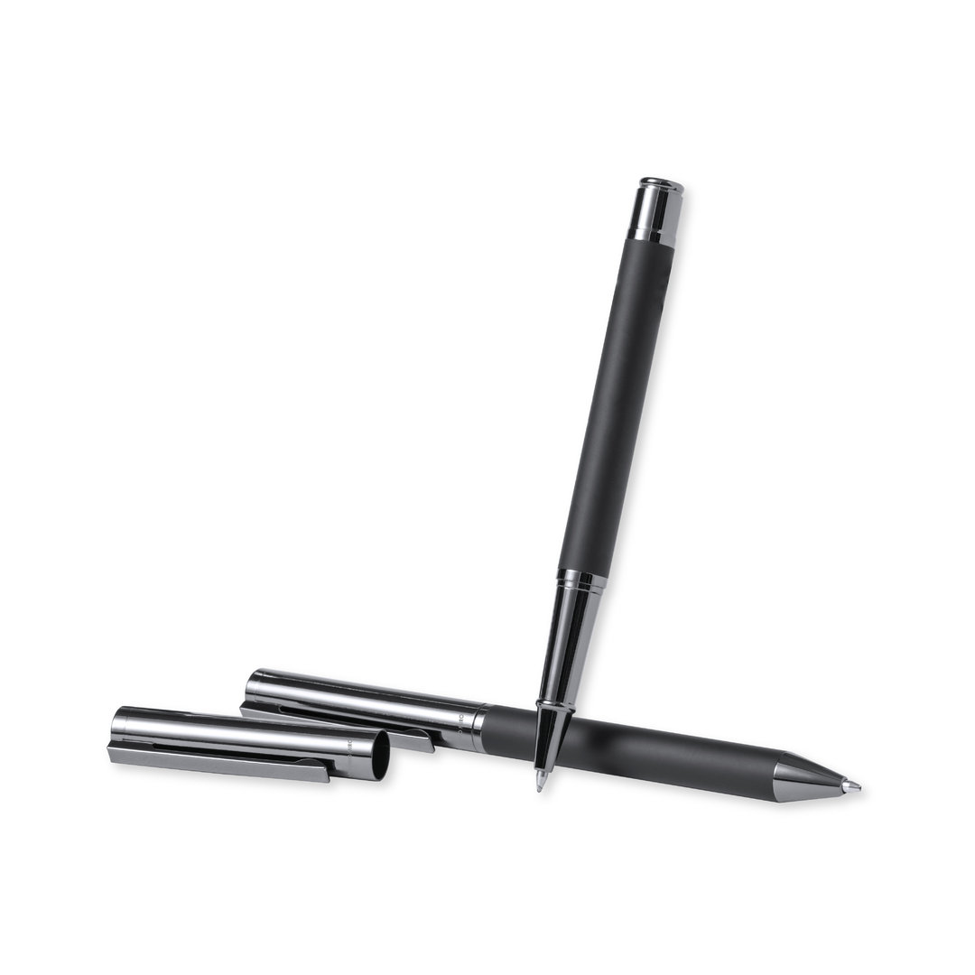 Set personalizado Tengluk de Antonio Miró con bolígrafo y roller metálicos - Set de escritura personalizados - Regalo Promocional Personalizado - imagen 2