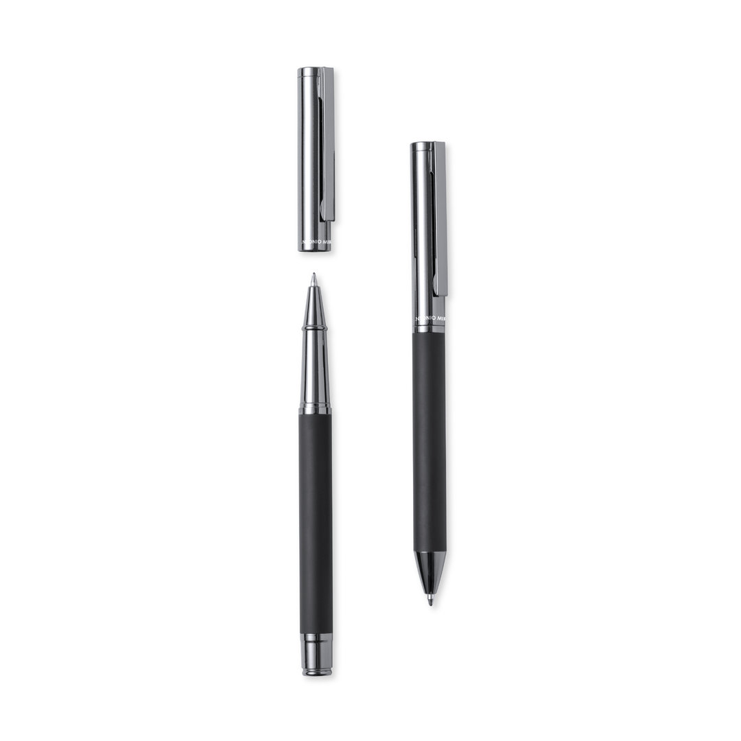 Set personalizado Tengluk de Antonio Miró con bolígrafo y roller metálicos - Set de escritura personalizados - Regalo Promocional Personalizado - imagen 3