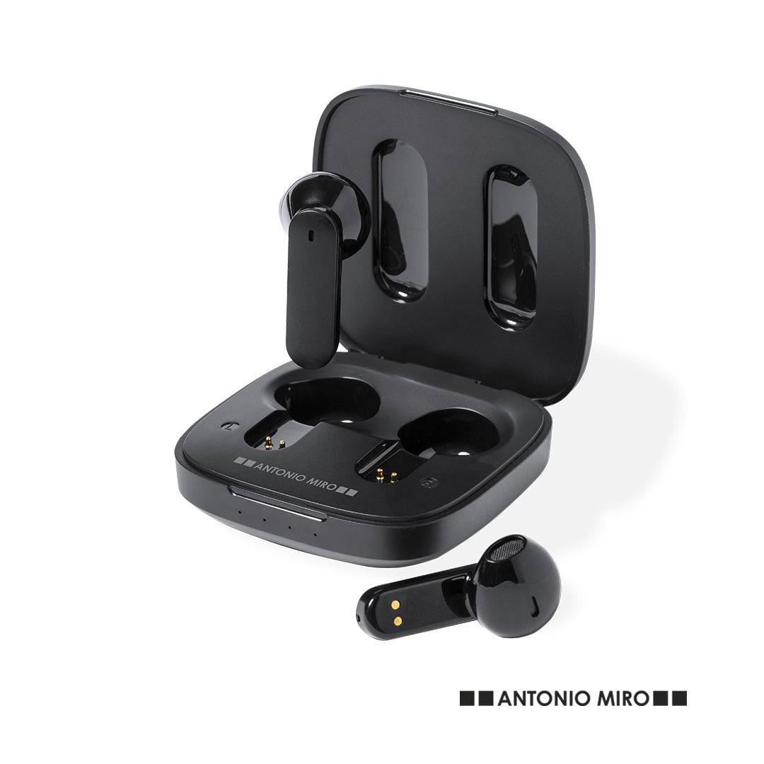 Auriculares Trustal Antonio Miró negro mate premium - Tecnología - Regalo Promocional Personalizado