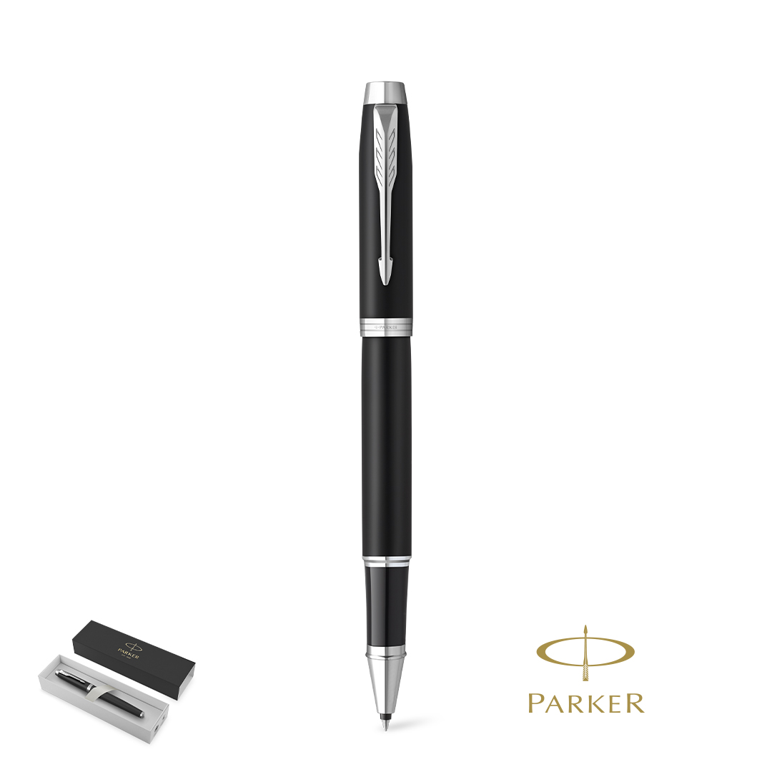Roller personalizado IM Essential Parker metálico negro mate con cromados - Rollers personalizados - Regalo Promocional Personalizado