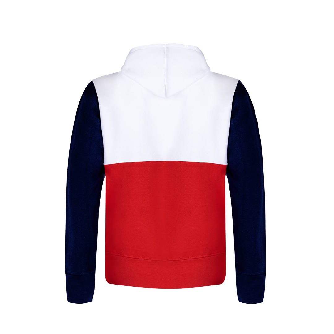 Sudadera adulto personalizada Skon tricolor con capucha
