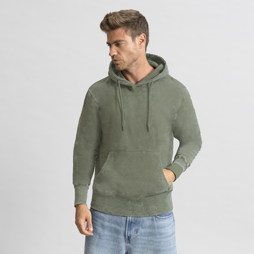 Sudadera adulto personalizada Grea con efecto lavado jeans - Sudaderas personalizadas - Regalo Promocional Personalizado