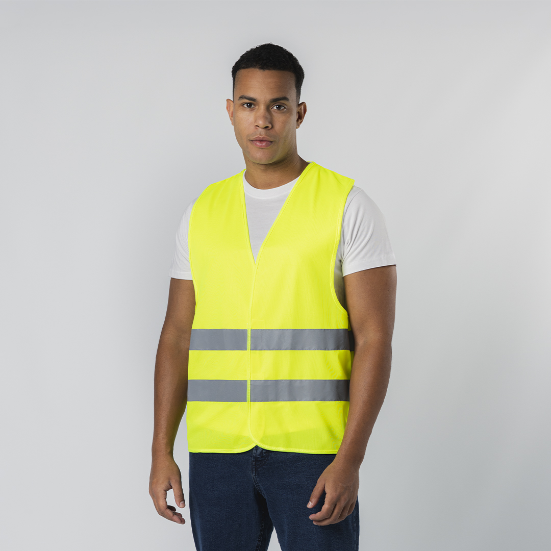 Chaleco reflectante personalizado Kross alta visibilidad homologado CE con velcro - Ropa y accesorios - Regalo Promocional Personalizado