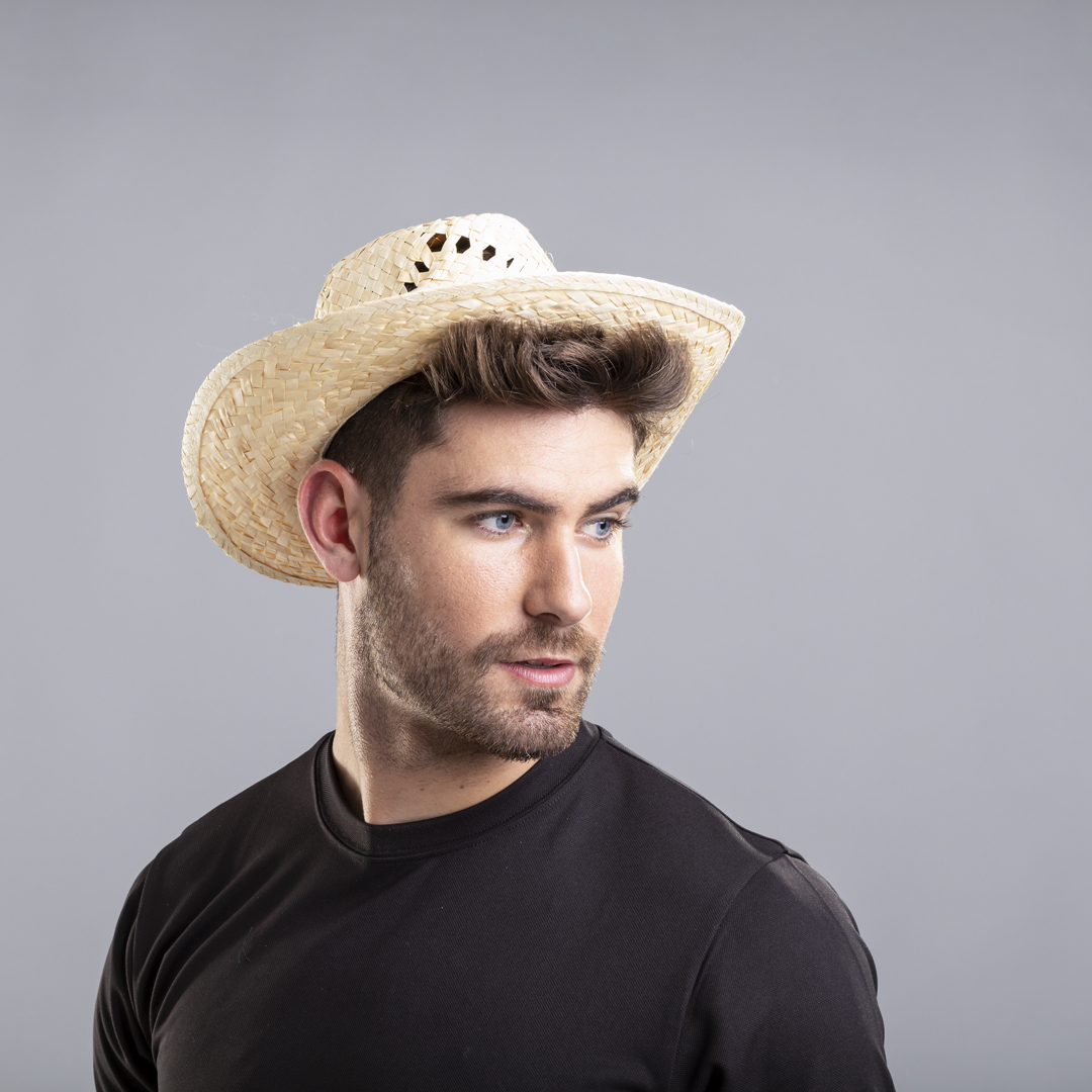 Sombrero personalizado Lua de paja blanca con ventilación - Verano - Regalo Promocional Personalizado - vista alternativa