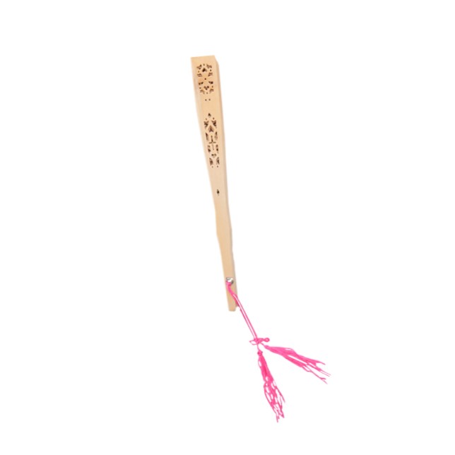 Abanico Madera Natural troquelada personalizado - Verano - Regalo Promocional Personalizado - vista alternativa