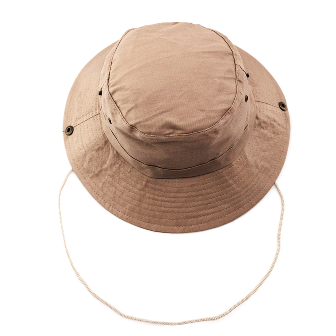 Gorro personalizado Safari de algodón con orificios ventilación y cordón