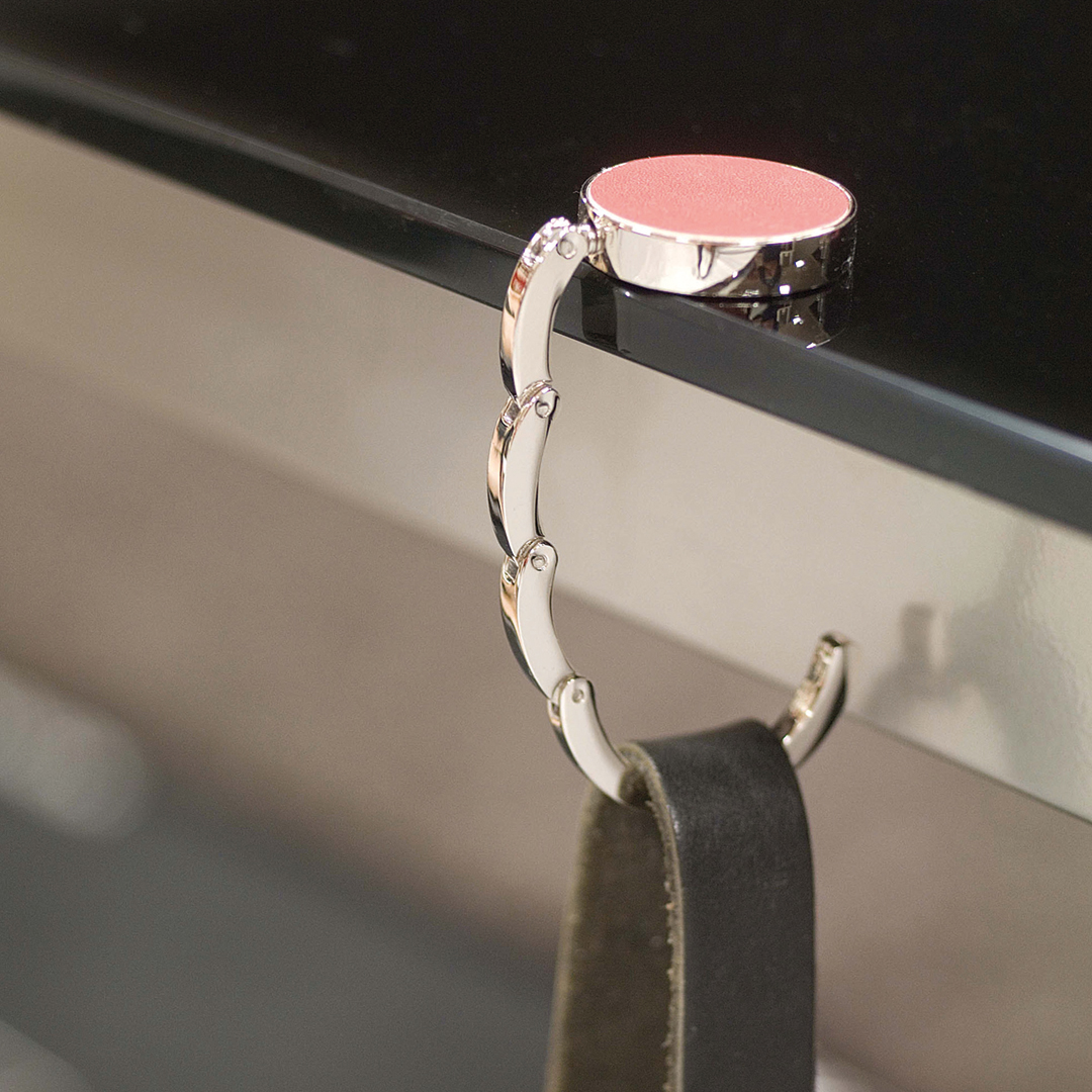 Cuelgabolsos plegable personalizado Skype metálico con polipiel - Hogar - Regalo Promocional Personalizado - imagen 3