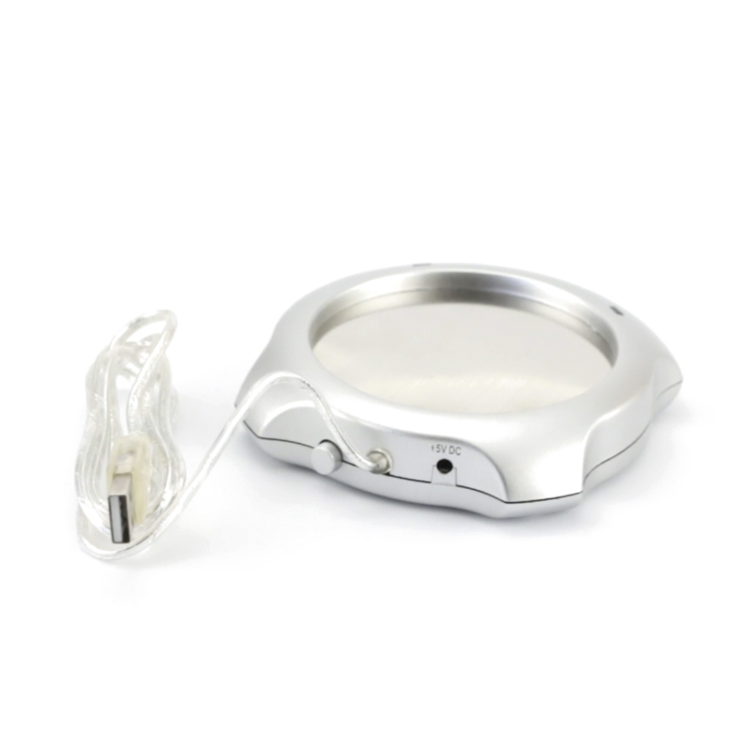 Calentador de tazas personalizado Mug con superficie metálica