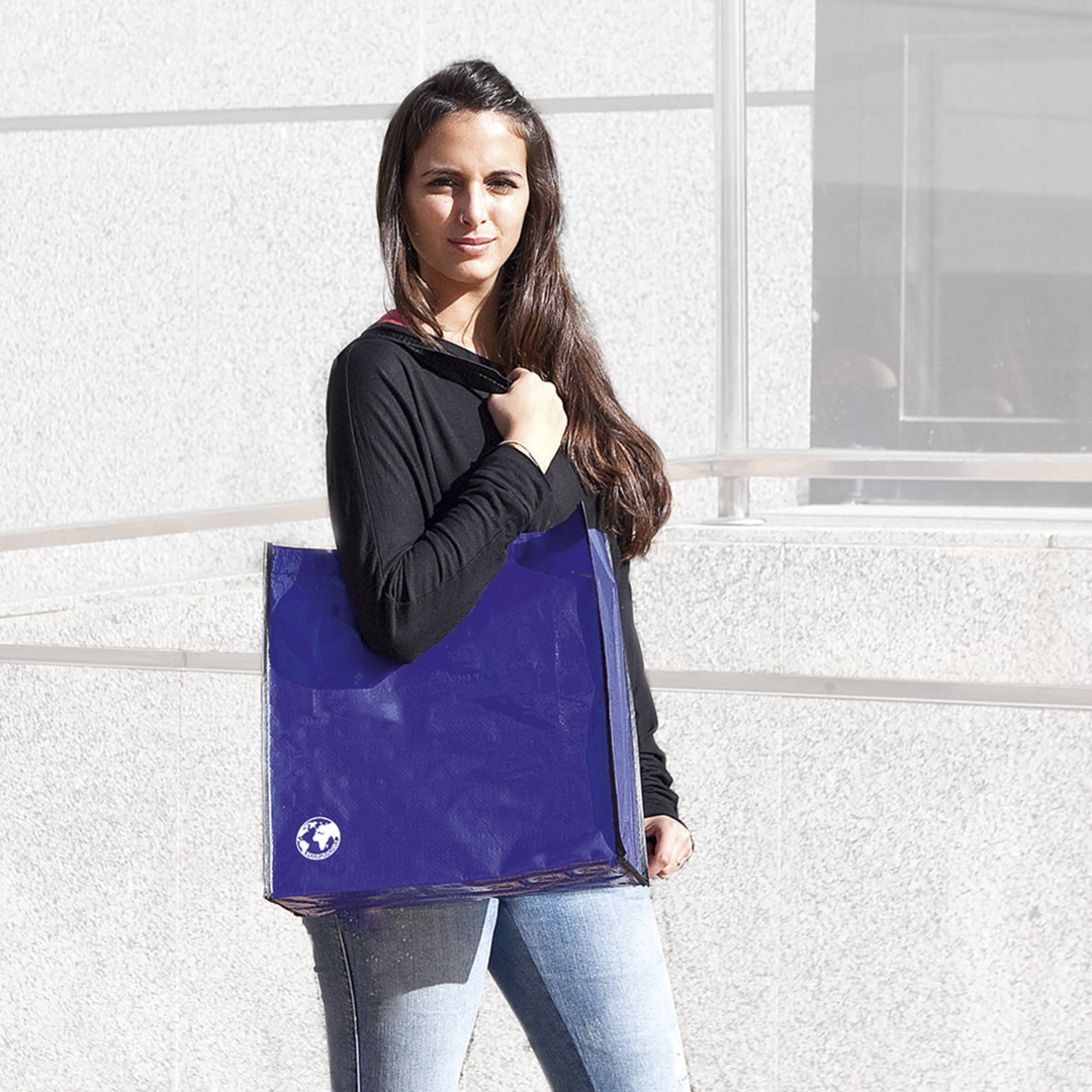 Bolsa personalizada Recycle reutilizable laminada - Bolsas personalizadas con fuelle - Regalo Promocional Personalizado - imagen 3