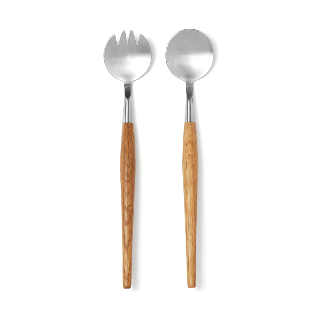 Cubiertos de servir personalizados VINGA Retro de roble - Otros accesorios cocina - Regalo Promocional Personalizado - vista alternativa