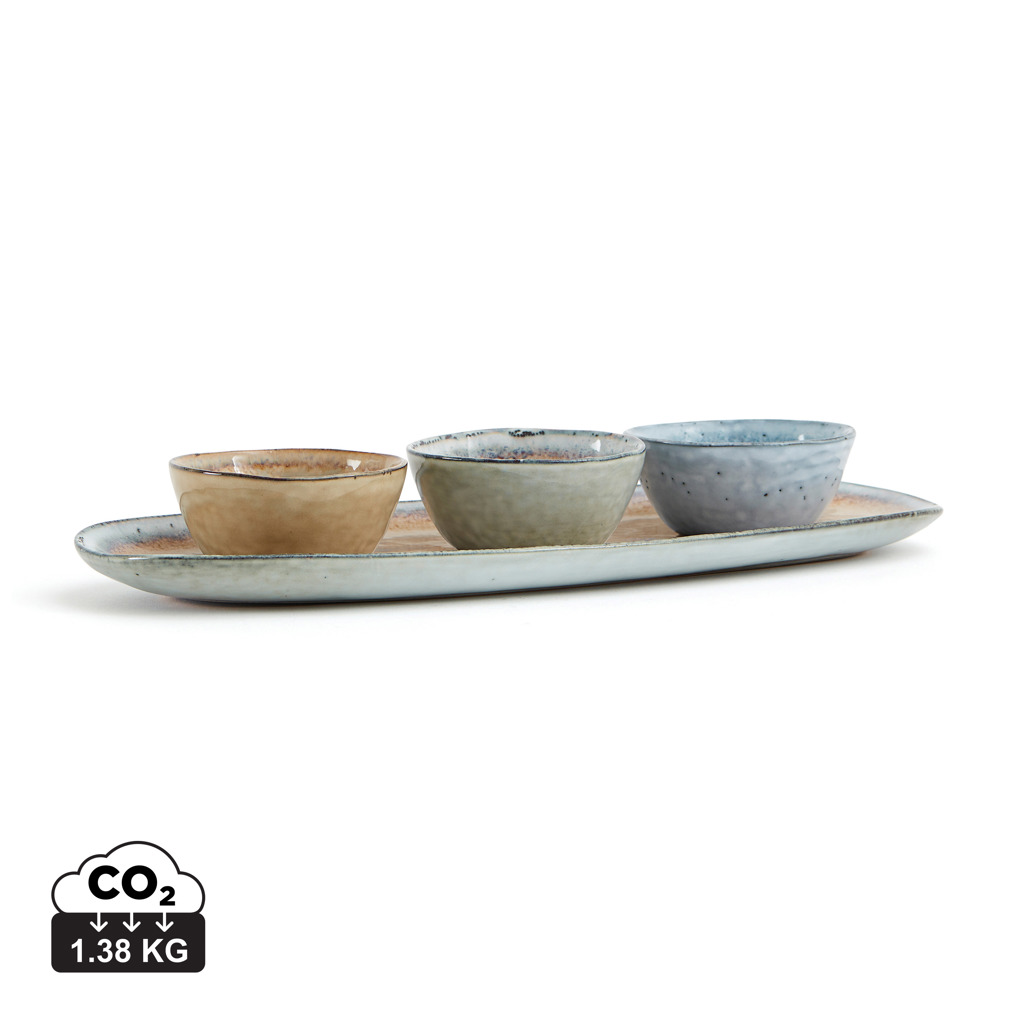 Set para servir personalizado VINGA Nomimono de gres - Otros accesorios cocina - Regalo Promocional Personalizado