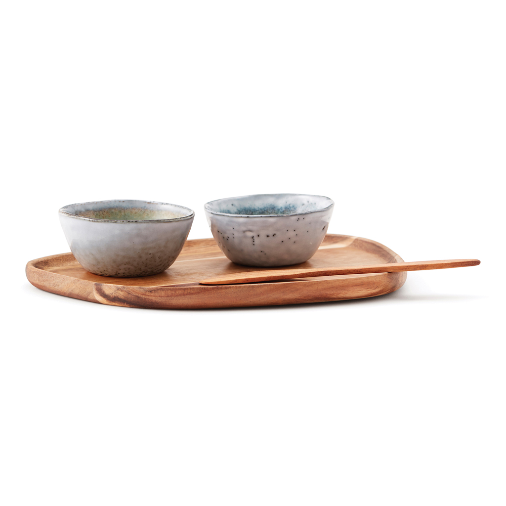 Set tapas personalizado VINGA Nomimono de gres y madera - Otros accesorios cocina - Regalo Promocional Personalizado - vista alternativa