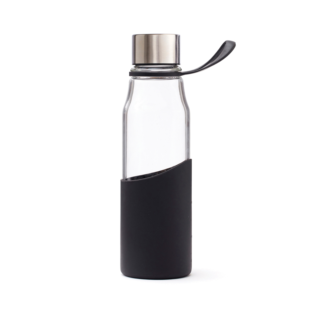Botella de vidrio personalizada VINGA Lean con funda de silicona - Tazas y botellas - Regalo Promocional Personalizado - vista alternativa