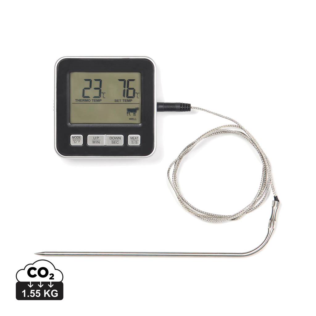 Termómetro  de cocina personalizado VINGA Hays con temporizador y alarma - Termos personalizados - Regalo Promocional Personalizado