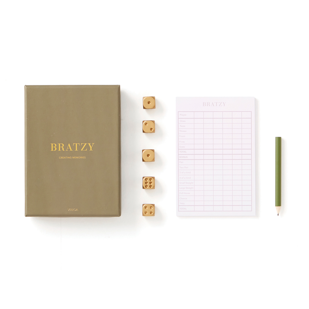 Juego personalizado VINGA Bratzy de café dados dorados - Regalos Premium - Regalo Promocional Personalizado - vista alternativa
