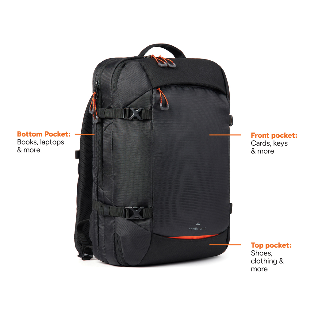 Mochila de viaje Nordic Drift RCS de 25L - Mochilas personalizadas - Regalo Promocional Personalizado - imagen 3
