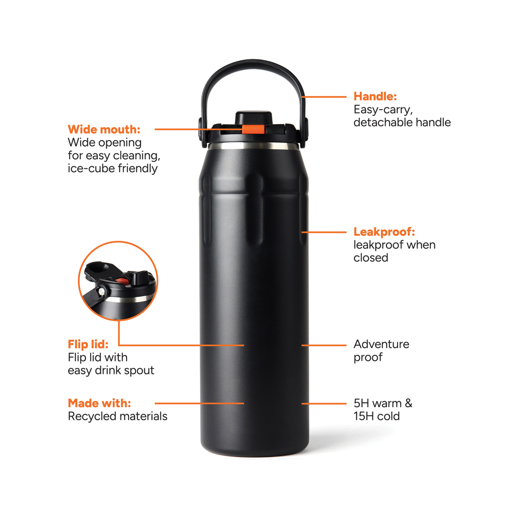 Botella deportiva térmica Nordic Drift RCS Trail 940 ml - Termos personalizados - Regalo Promocional Personalizado - imagen 3