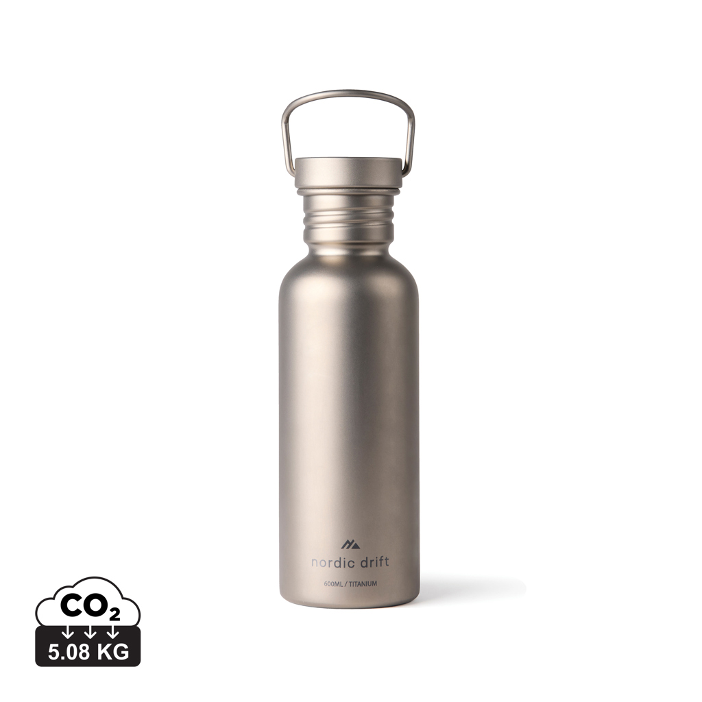 Botella agua Nordic Drift Trail Ultra Light titanio 600 ml - Tazas y botellas - Regalo Promocional Personalizado