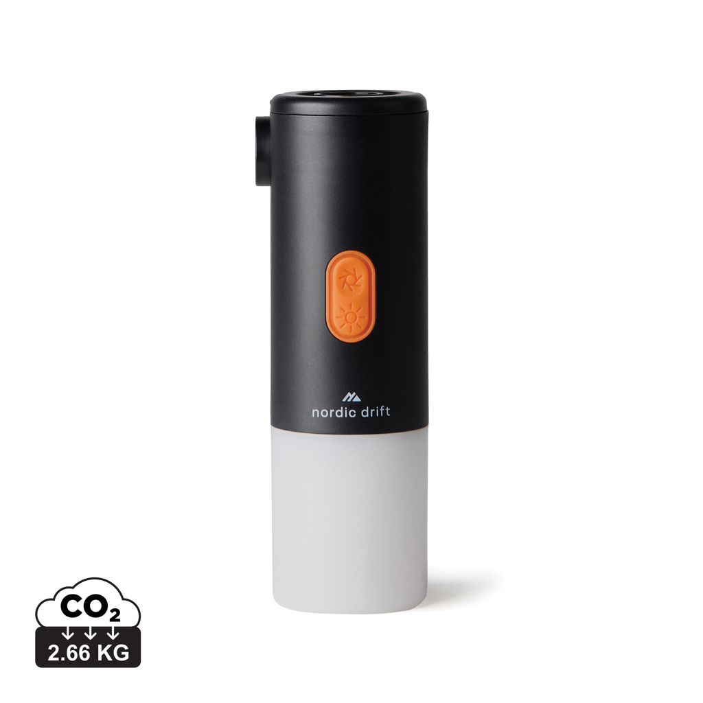 Bomba de aire camping y luz portátil Nordic Drift Titan - Tecnología - Regalo Promocional Personalizado