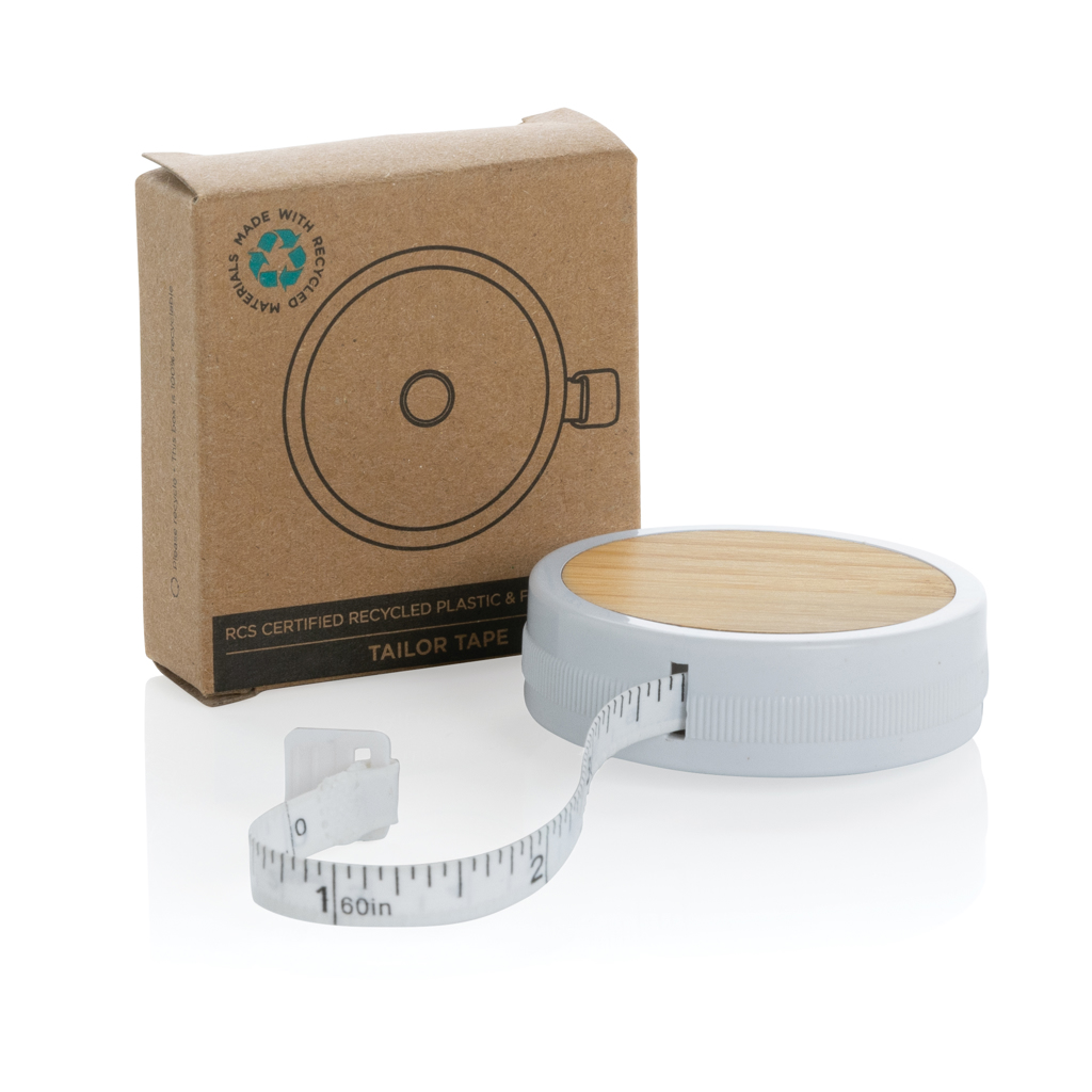 Cinta de sastre personalizada de bambú y plástico reciclado RCS de 1.5m - Herramientas, bricolaje y automóvil - Regalo Promocional Personalizado - imagen 4