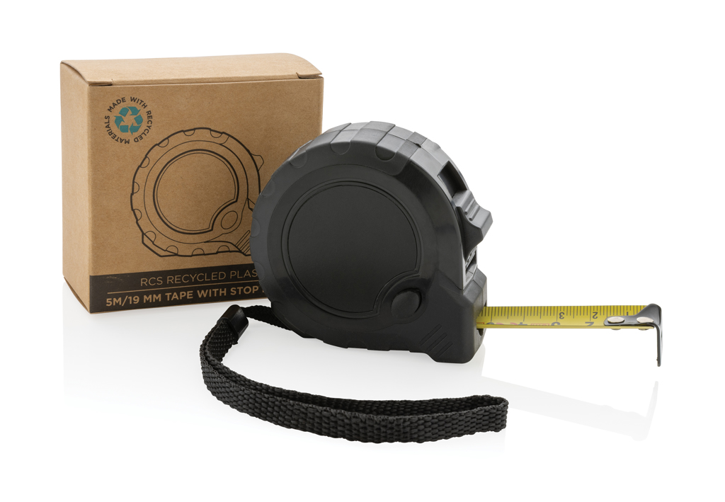 Flexómetro de plástico reciclado RCS 5M/19 mm con stop - Herramientas, bricolaje y automóvil - Regalo Promocional Personalizado - imagen 4
