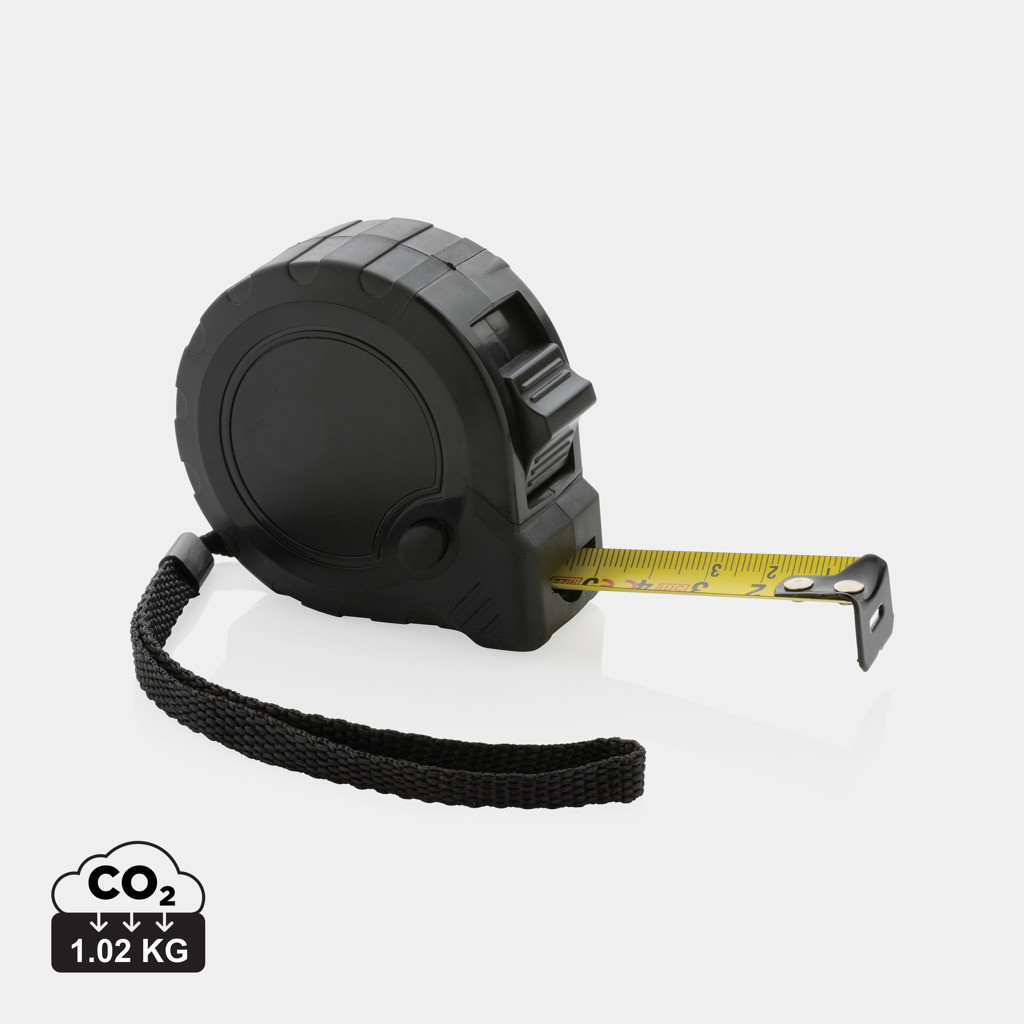 Flexómetro de plástico reciclado RCS 5M/19 mm con stop - Herramientas, bricolaje y automóvil - Regalo Promocional Personalizado