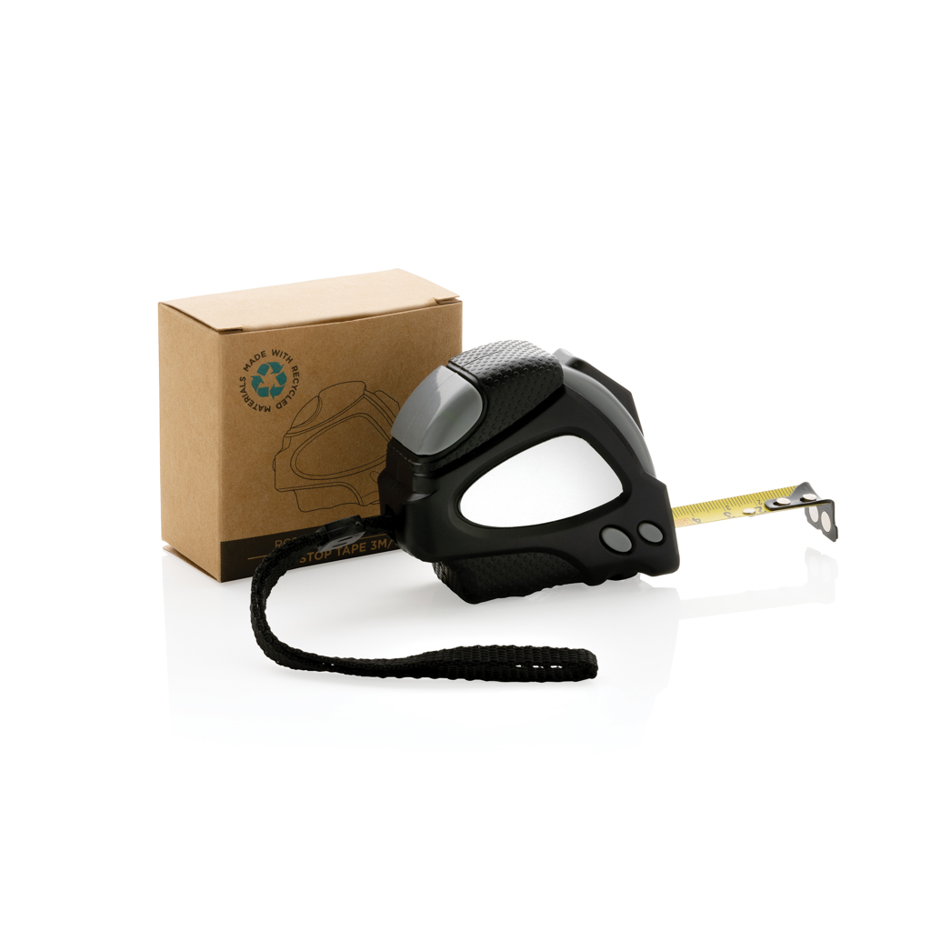 Flexómetro personalizado auto stop de plástico reciclado RSC de 3m/16mm - Herramientas, bricolaje y automóvil - Regalo Promocional Personalizado - imagen 4