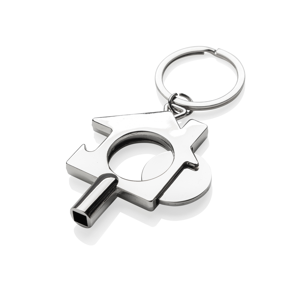 Llavero 3 en 1 de aleación de zinc reciclado RCS - Llaveros, pins y chapas - Regalo Promocional Personalizado - vista alternativa