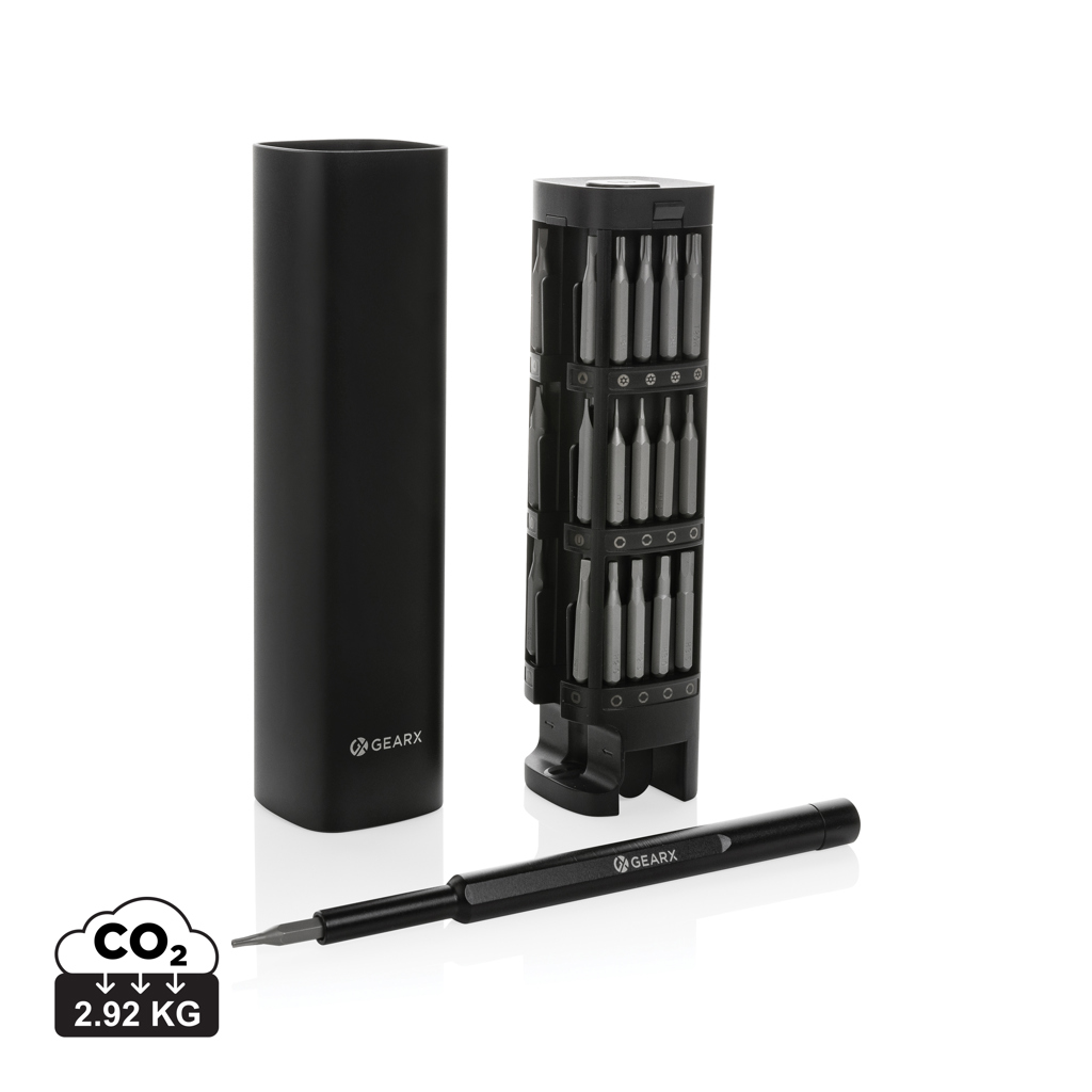 Set destornilladores precisión personalizado Gear X aluminio 46 piezas RCS - Multiherramientas - Regalo Promocional Personalizado
