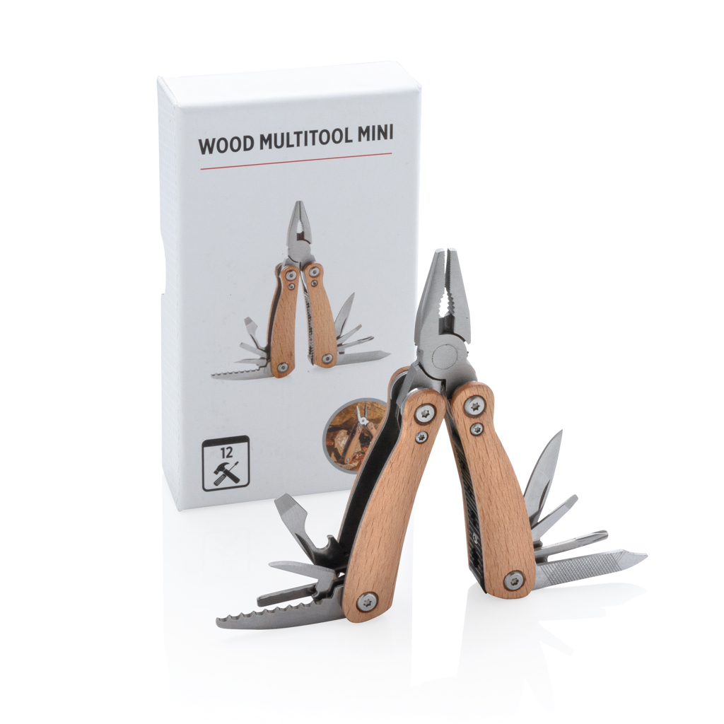 Mini multiherramienta personalizada de madera compacta con 12 funciones - Multiherramientas - Regalo Promocional Personalizado - imagen 4