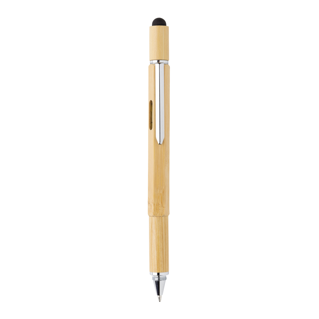 Bolígrafo multifunción personalizado de bambú 5 en 1 con regla - Multiherramientas - Regalo Promocional Personalizado - imagen 6
