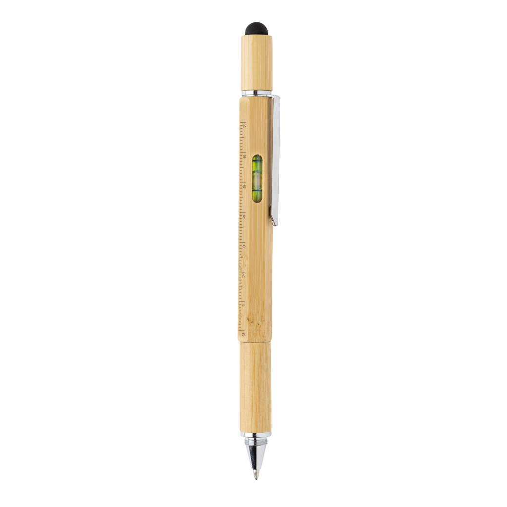 Bolígrafo multifunción personalizado de bambú 5 en 1 con regla - Multiherramientas - Regalo Promocional Personalizado - imagen 7