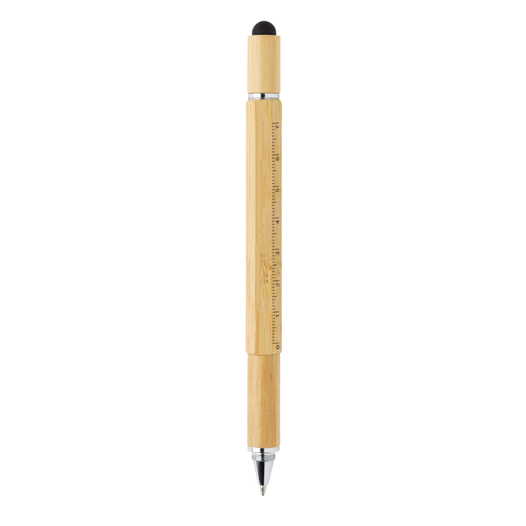 Bolígrafo multifunción personalizado de bambú 5 en 1 con regla - Multiherramientas - Regalo Promocional Personalizado - imagen 8