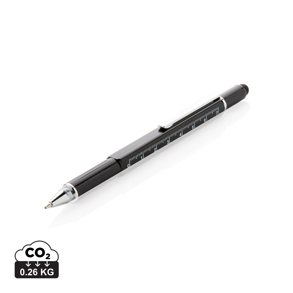 Bolígrafo herramienta personalizado 5 en 1 con regla y nivel - Multiherramientas - Regalo Promocional Personalizado