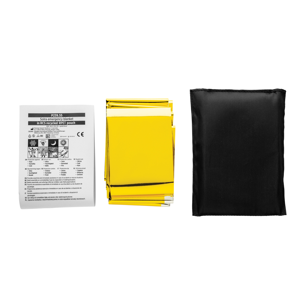Manta de emergencia Solra en bolsa de RPET reciclado RCS - Novedades - Regalo Promocional Personalizado - imagen 4