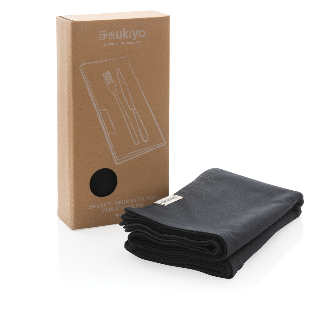 Set de 4 servilletas de mesa personalizado Ukiyo Aware de algodón reciclado - Hogar - Regalo Promocional Personalizado - imagen 7