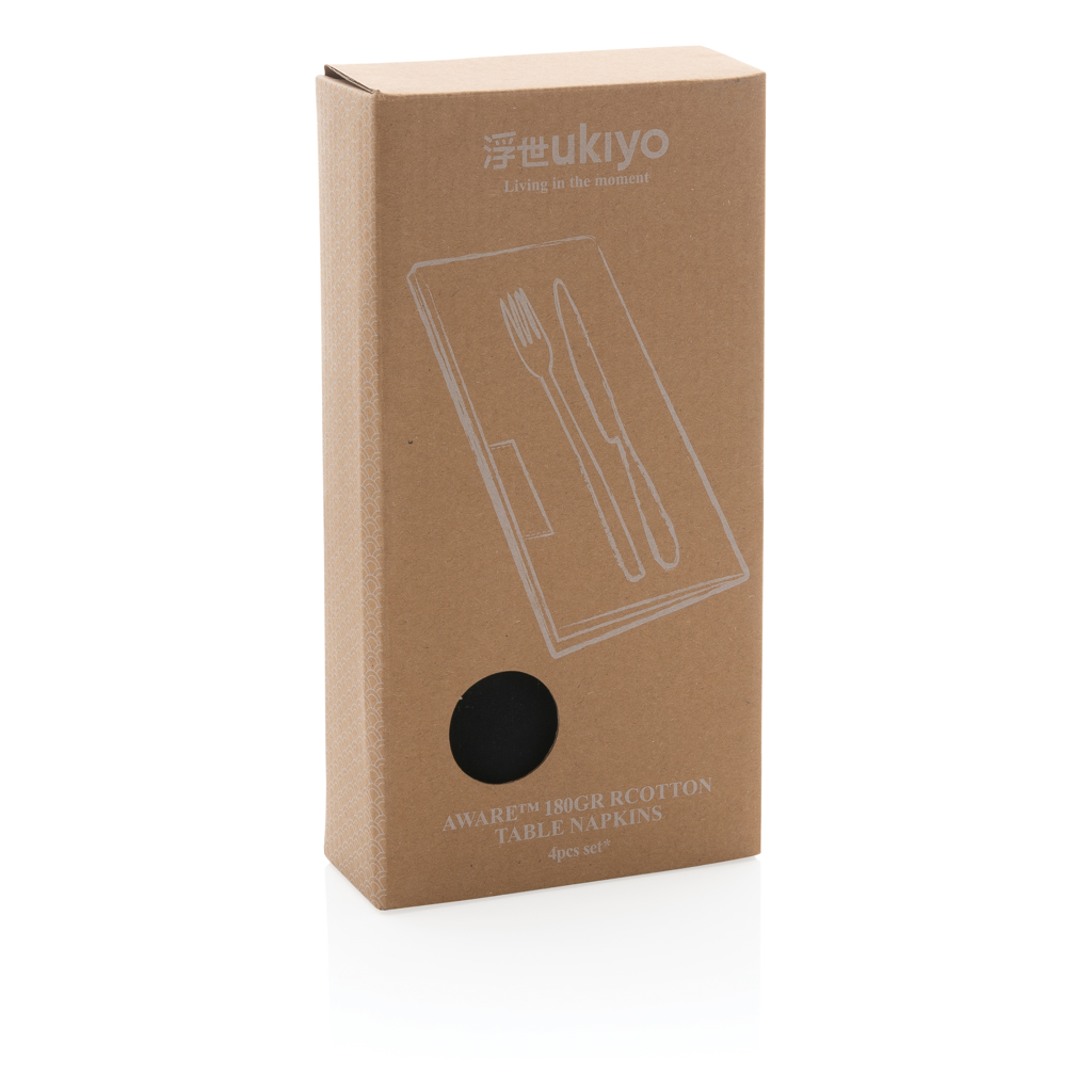 Set de 4 servilletas de mesa personalizado Ukiyo Aware de algodón reciclado - Hogar - Regalo Promocional Personalizado - imagen 8