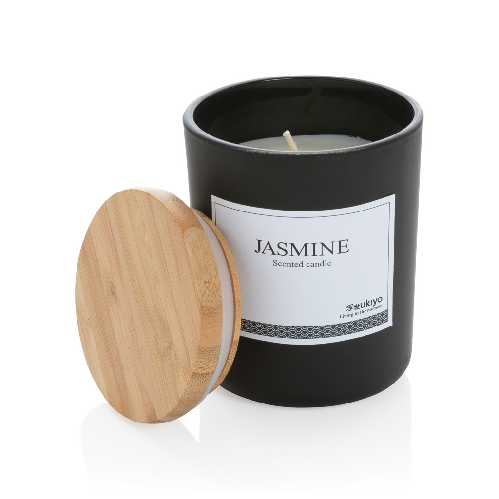 Vela perfumada personalizada Ukiyo deluxe con tapa de bambú - Hogar - Regalo Promocional Personalizado - vista alternativa
