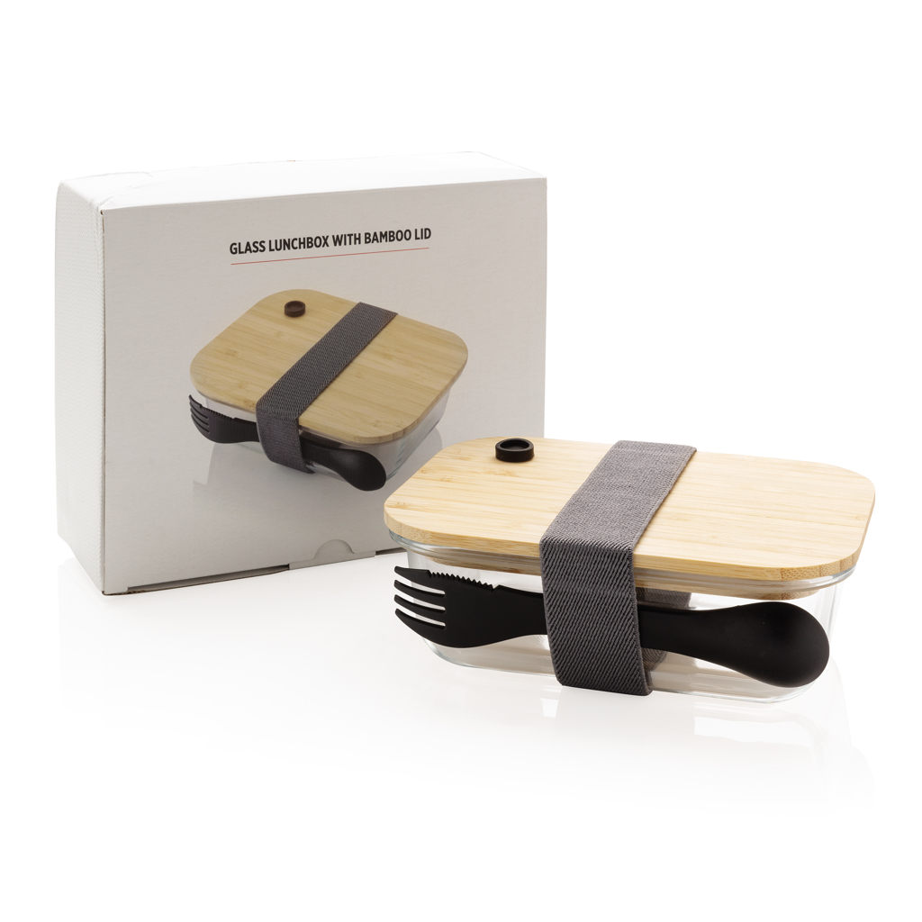 Fiambrera personalizada de vidrio con tapa de bambú - Hogar - Regalo Promocional Personalizado - imagen 4