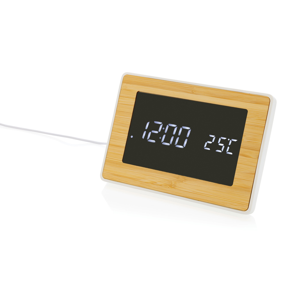 Reloj Utah RCS Rplastic bambú LED - Hogar - Regalo Promocional Personalizado - vista alternativa